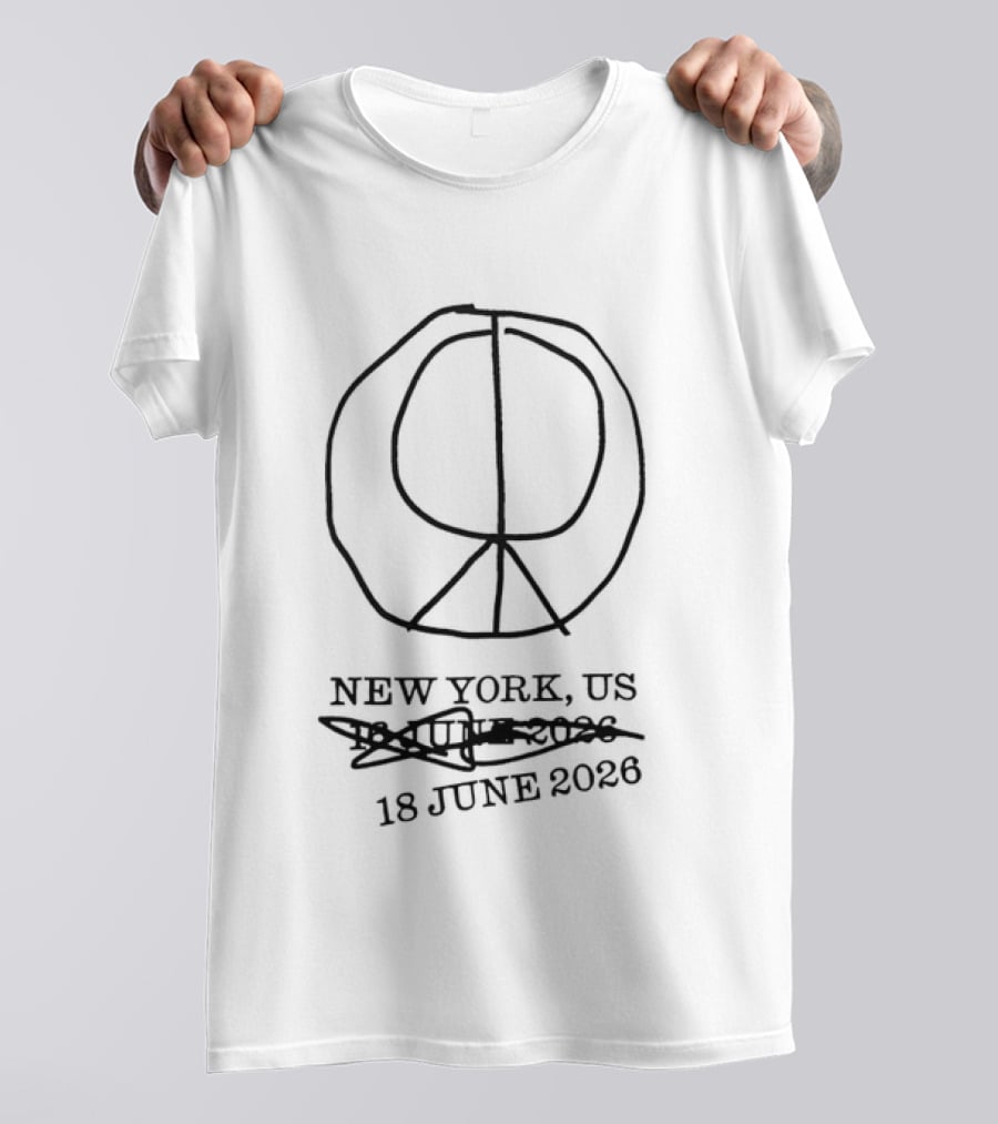 New York US Peace Symbol 18 June 2026 T-Shirt