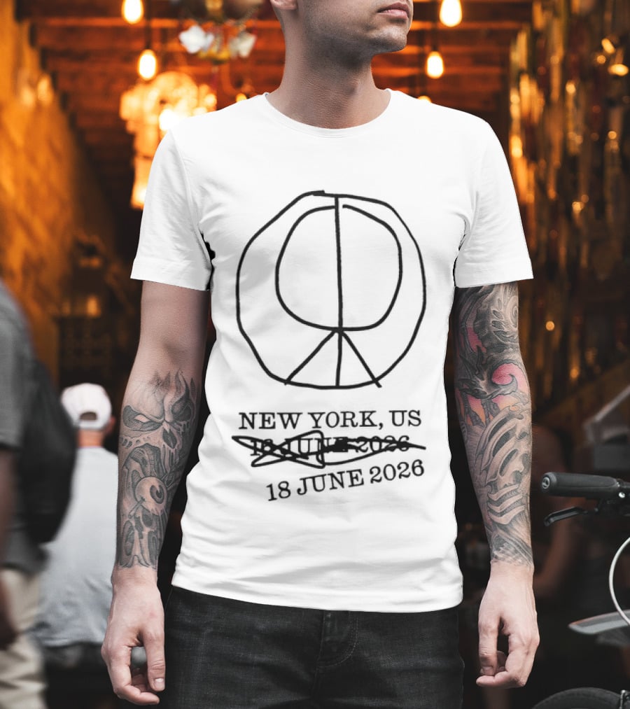 New York US Peace Symbol 18 June 2026 T-Shirt