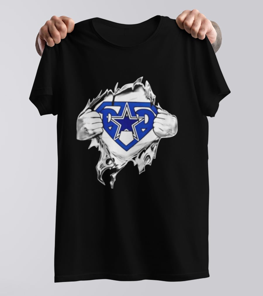 Dallas Cowboys Super Dad Star Emblem Father's Day T-Shirt