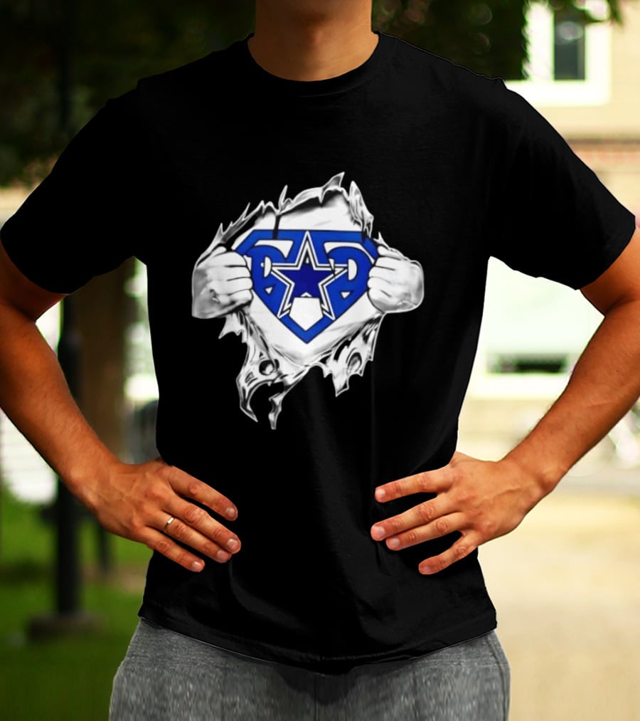 Dallas Cowboys Super Dad Star Emblem Father's Day T-Shirt