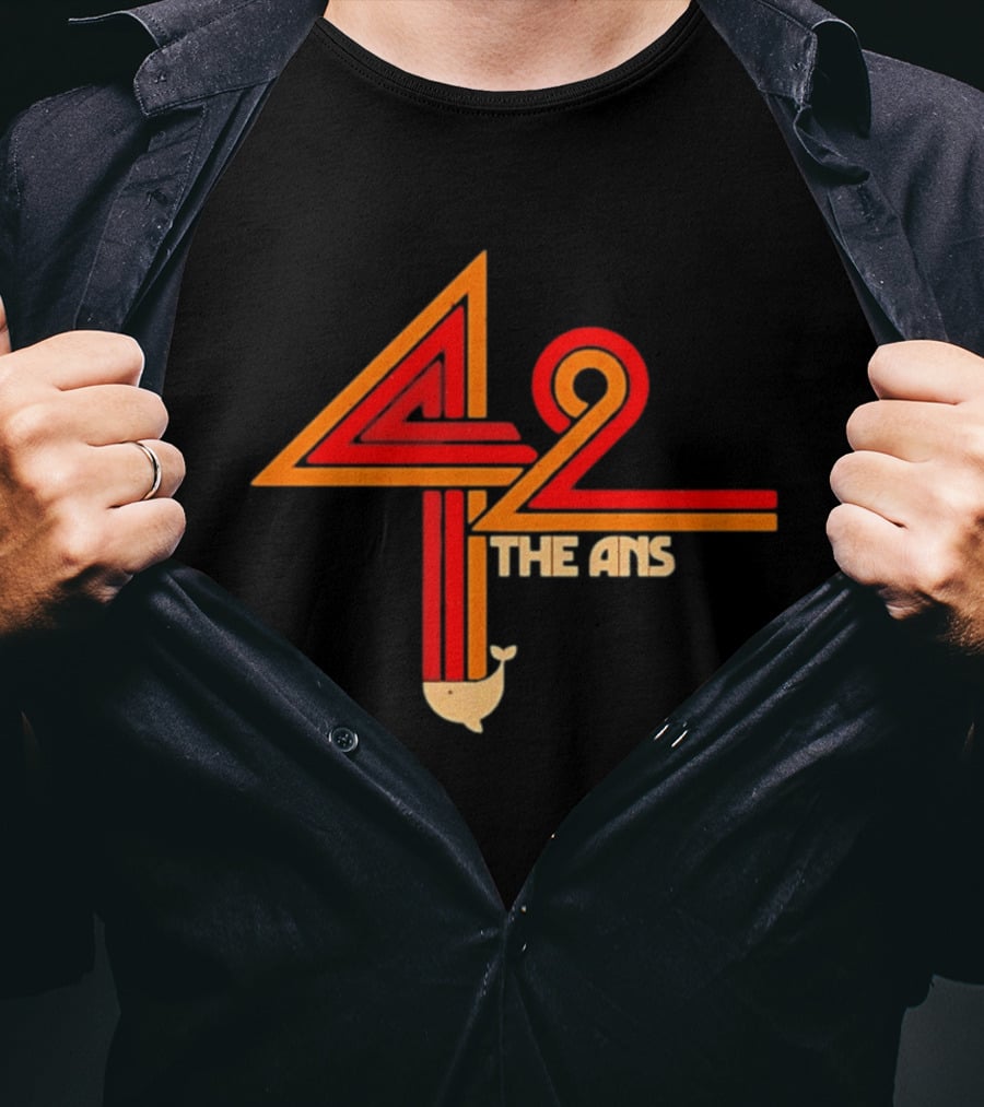 The Hitchhiker's Guide To The Galaxy 42 The Answer Text With Whale T-Shirt