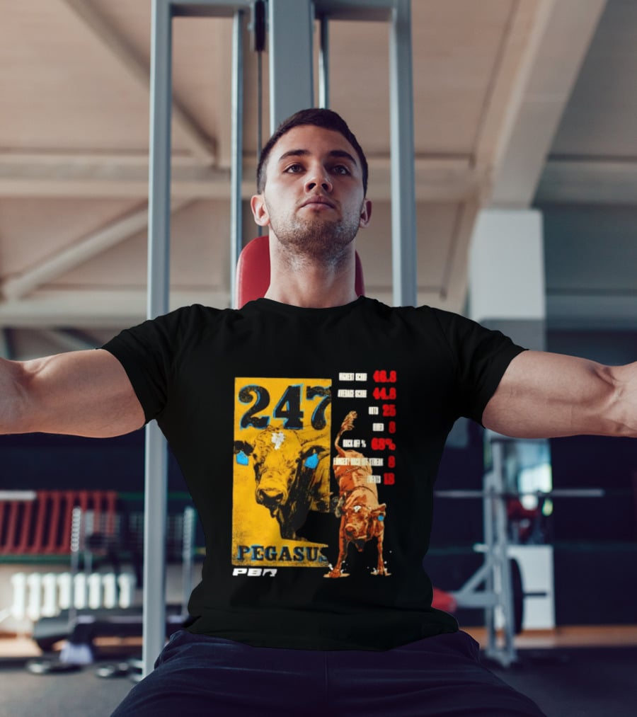 Pegasus 247 PBR Bull Riding Outs Stats Highest Average Score T-Shirt