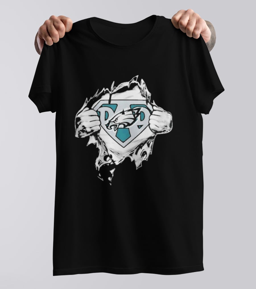 Philadelphia Eagles Super Dad Ripped Chest Fan T-Shirt