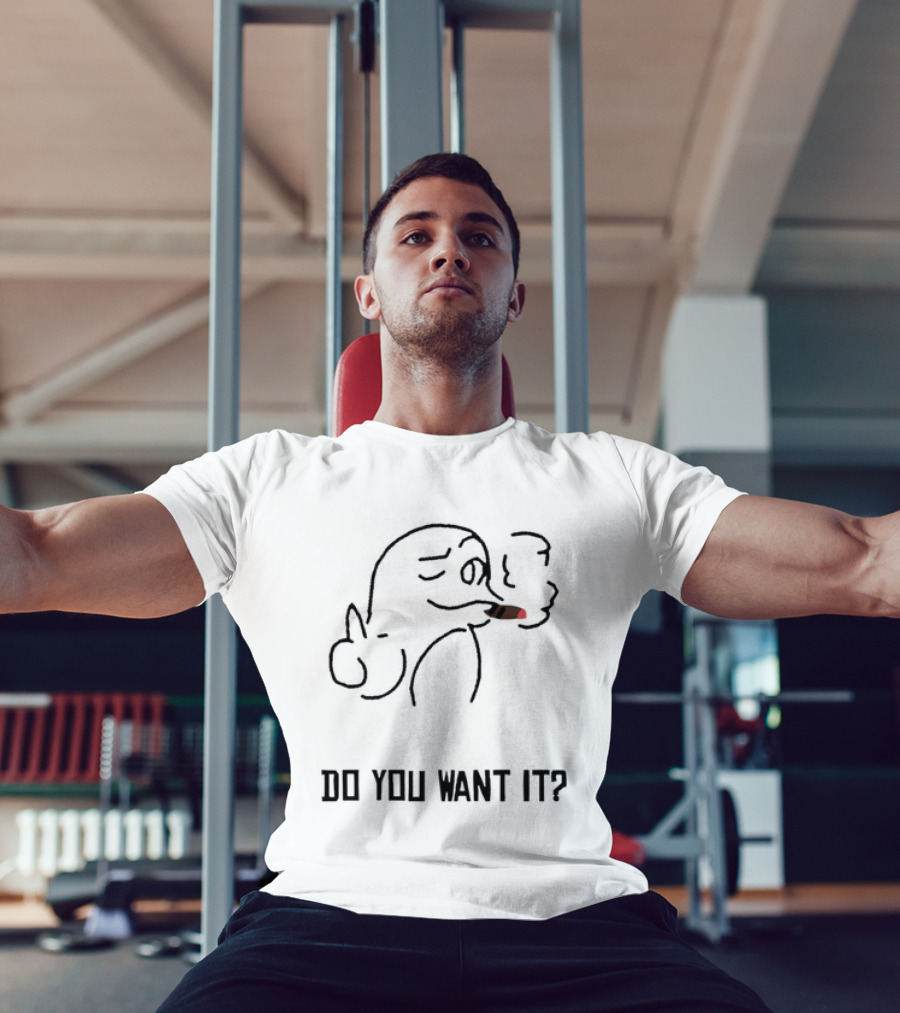 Do You Want It Smoking Cartoon Figure T-Shirt