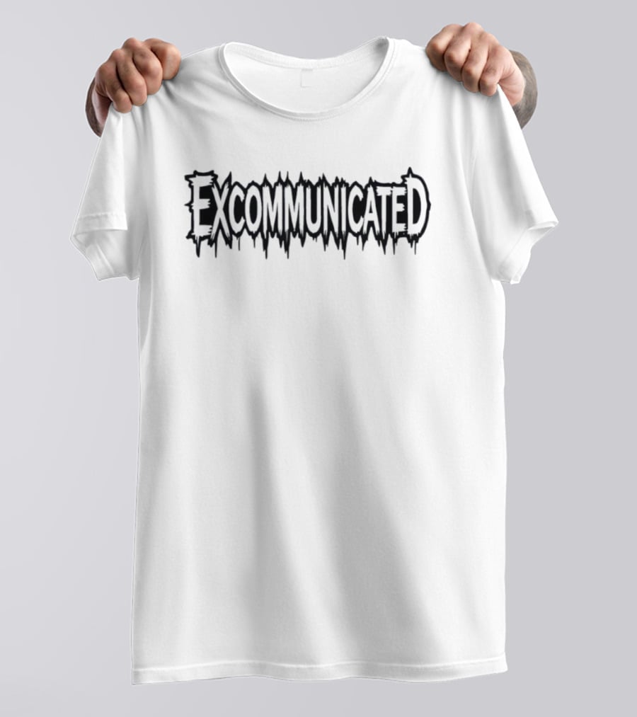 Excommunicated Horror Movie Theme Dripping T-Shirt