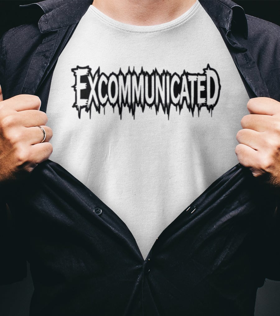 Excommunicated Horror Movie Theme Dripping T-Shirt