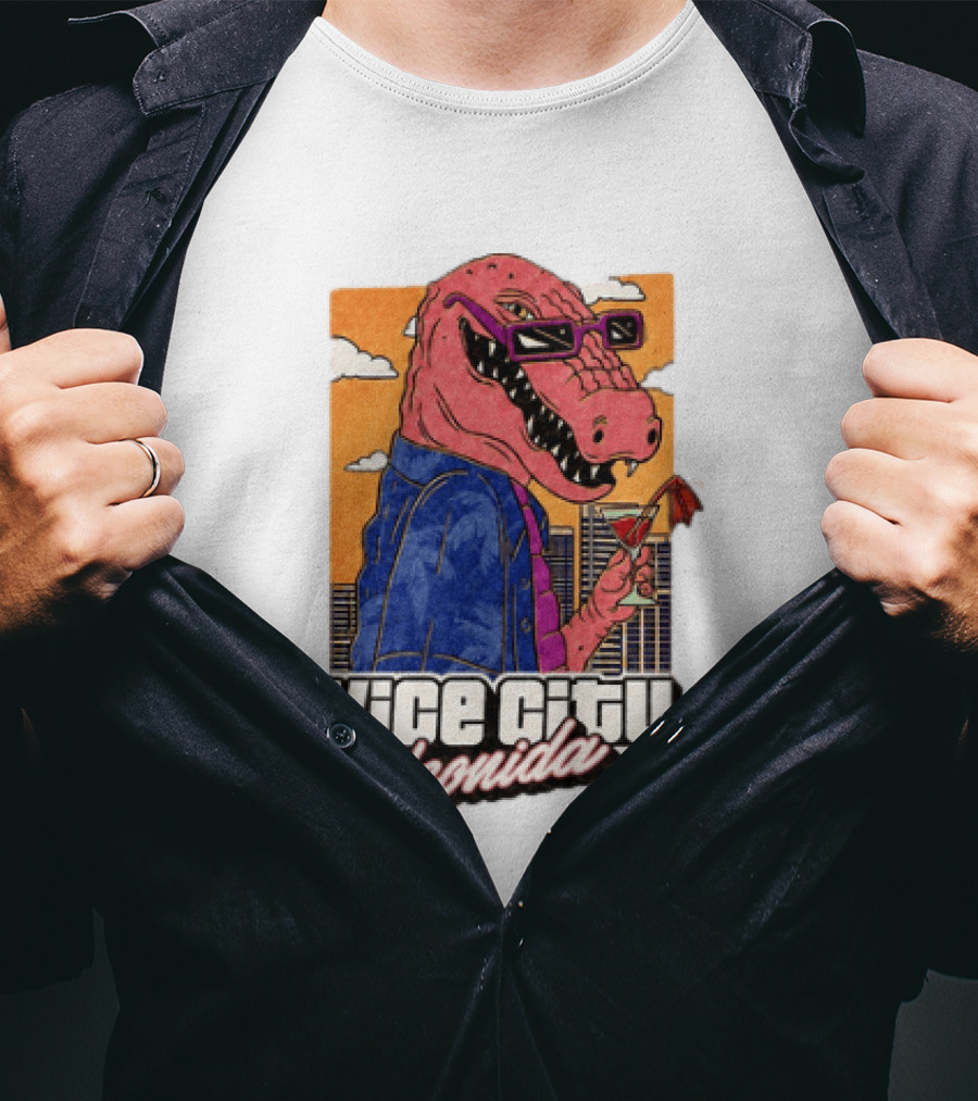 Grand Theft Auto VI GTA 6 Vice City Leonida Alligator Martini T-Shirt