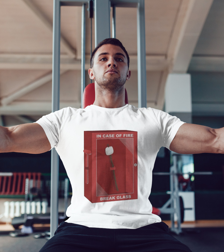 In Case Of Fire Break Glass Marshmallow Stick T-Shirt