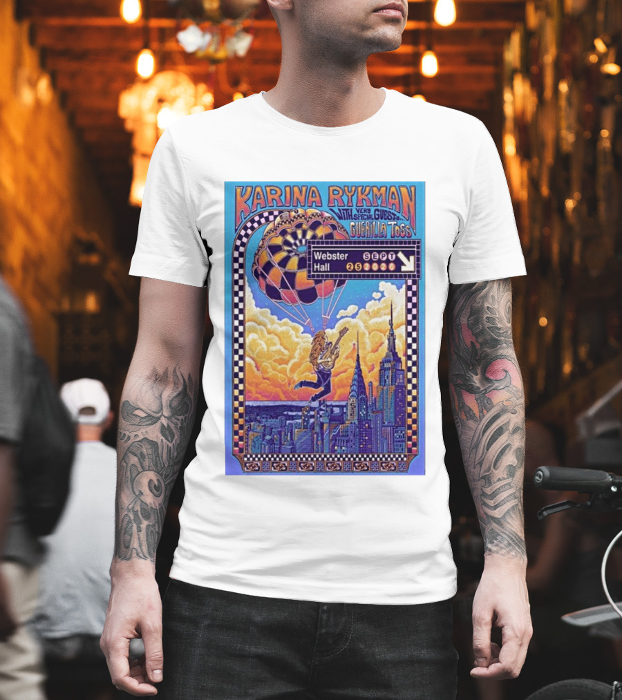 Karina Rykman Webster Hall New York 09 25 2026 Featuring Guerilla Toss Concert T-Shirt