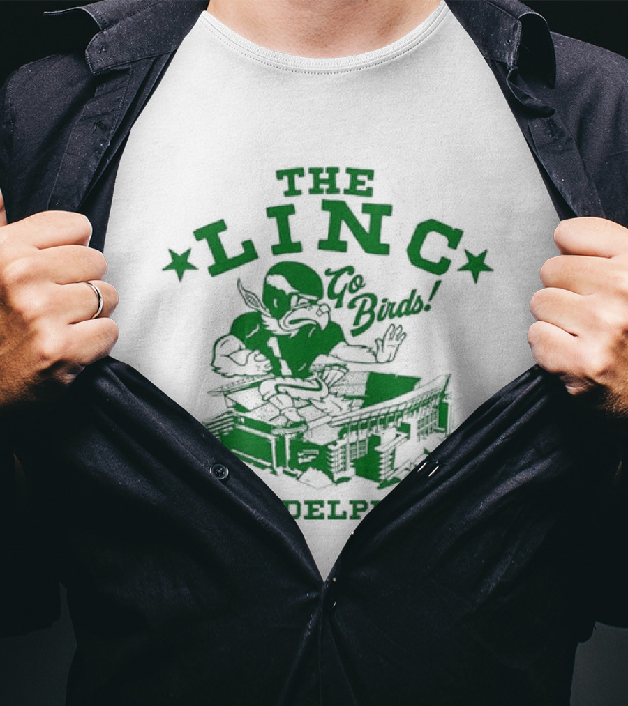 The Linc Go Birds Philadelphia PA Eagles Stadium Fan T-Shirt
