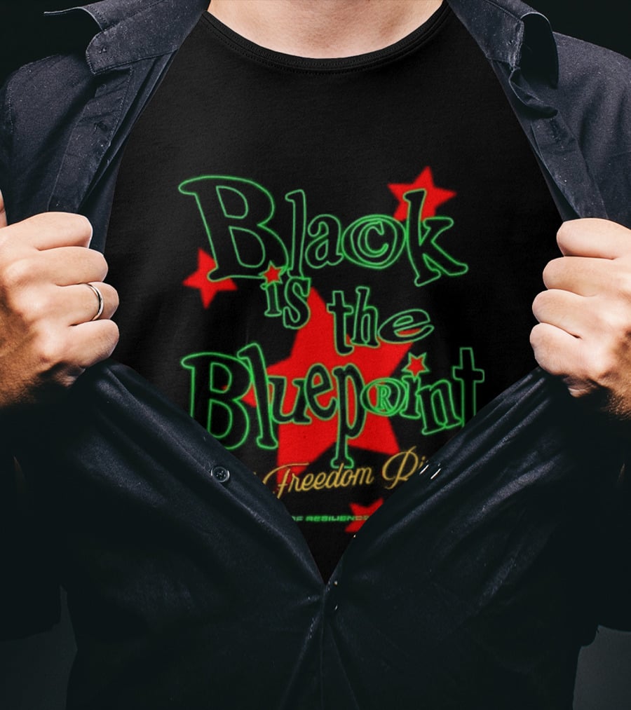 Black Is The Blueprint Let Freedom Ring Red Stars T-Shirt