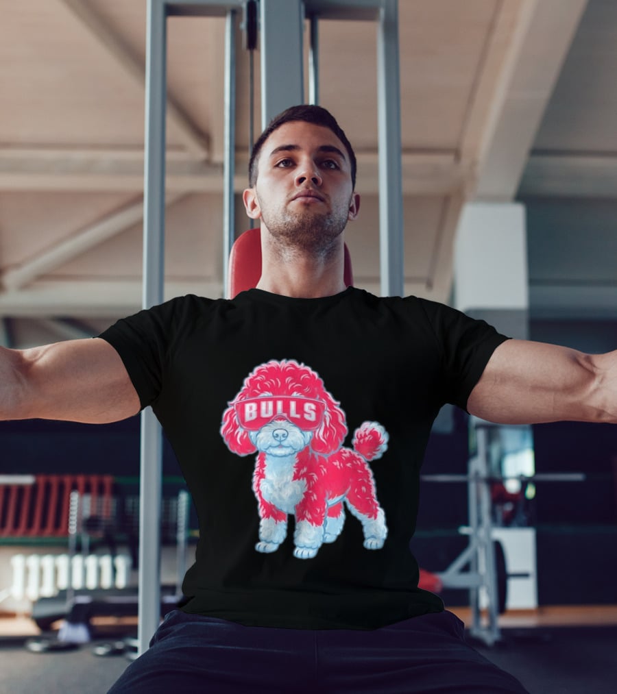 Chicago Bulls Poodle Cartoon Glasses T-Shirt