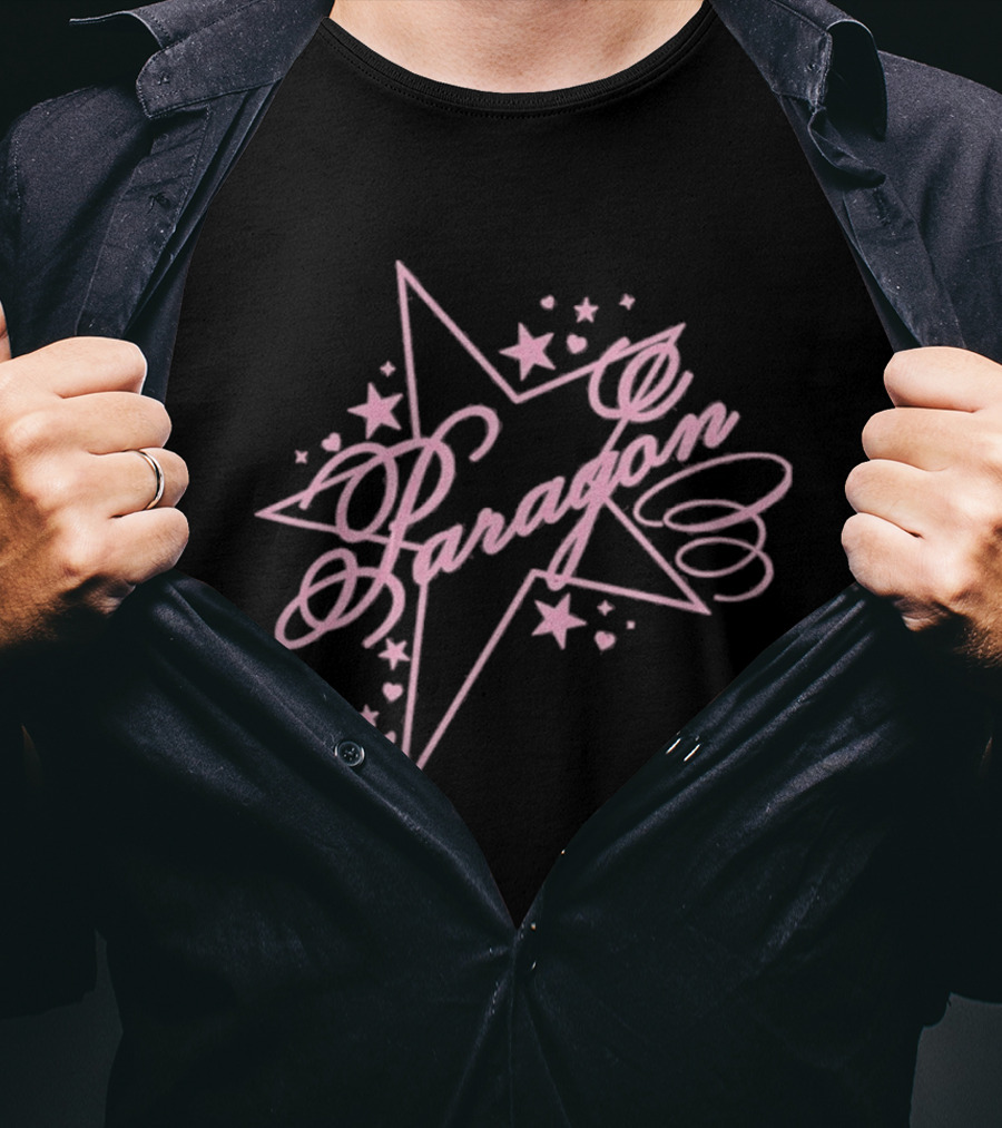 Naomi Jon Paragon Star Pink Script Aesthetic T-Shirt