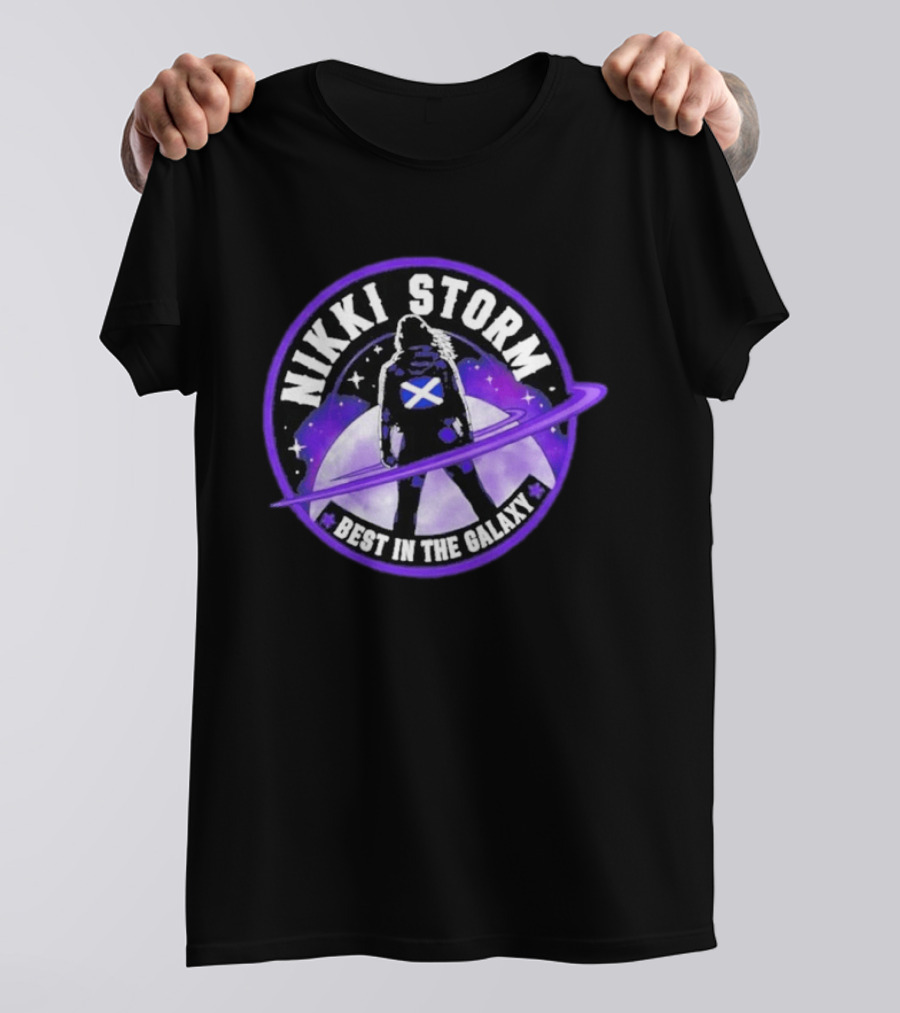Nikki Storm Best In The Galaxy Scottish Emblem Space T-Shirt