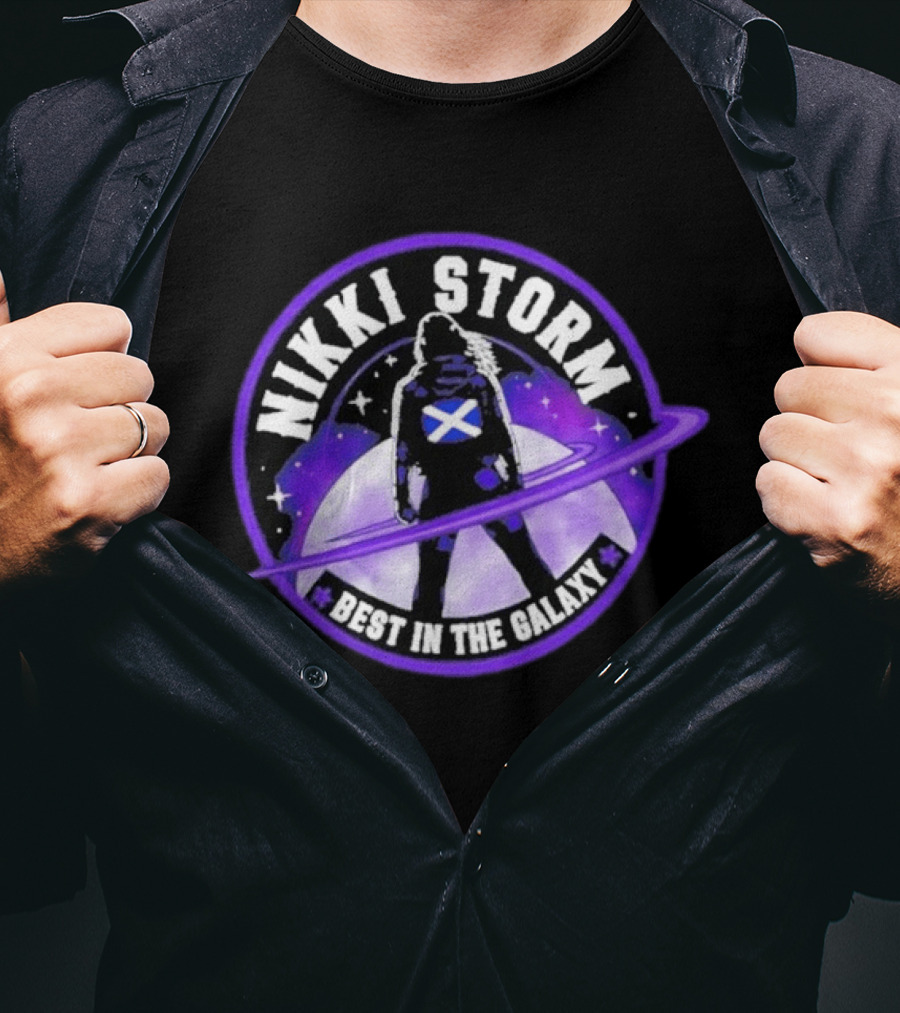 Nikki Storm Best In The Galaxy Scottish Emblem Space T-Shirt