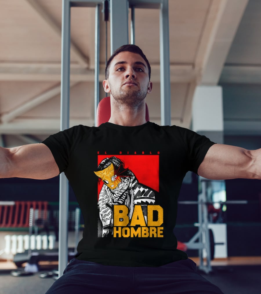 El Diablo Bad Hombre Mask Horror T-Shirt