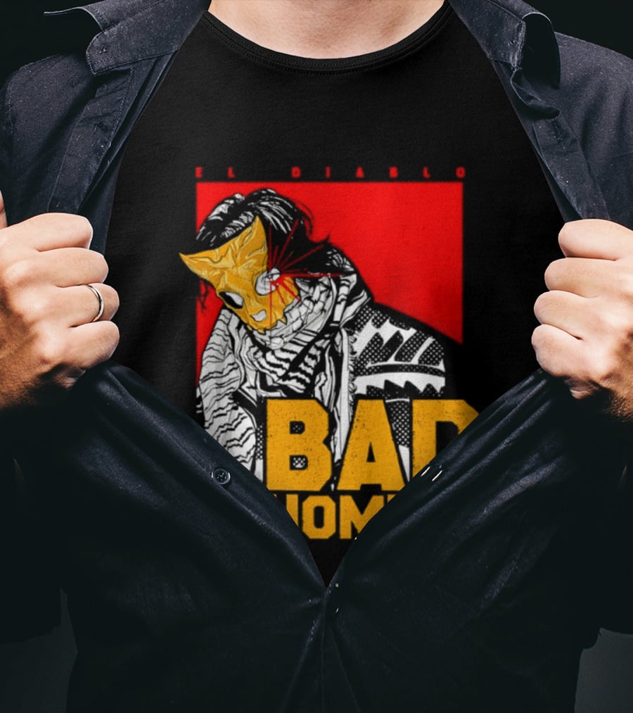 El Diablo Bad Hombre Mask Horror T-Shirt
