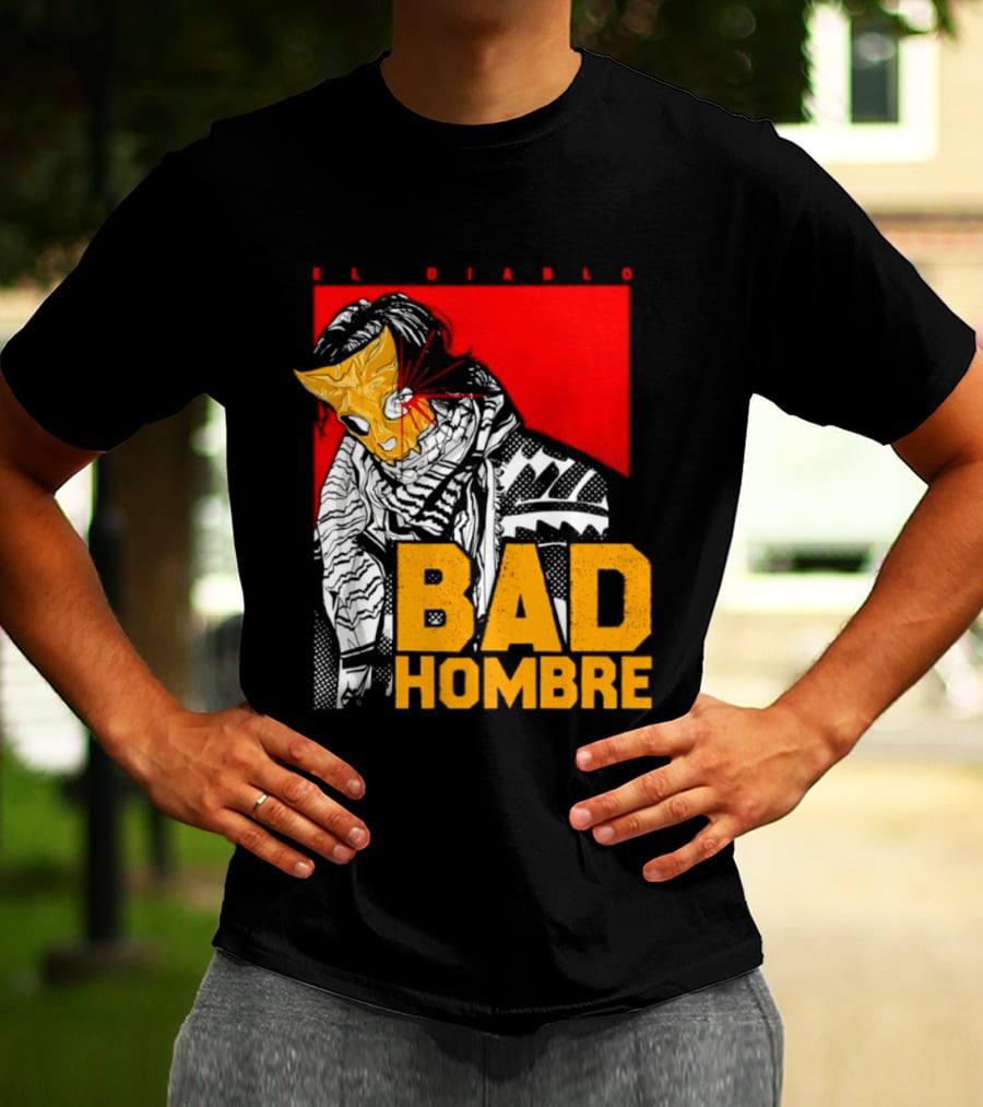 El Diablo Bad Hombre Mask Horror T-Shirt