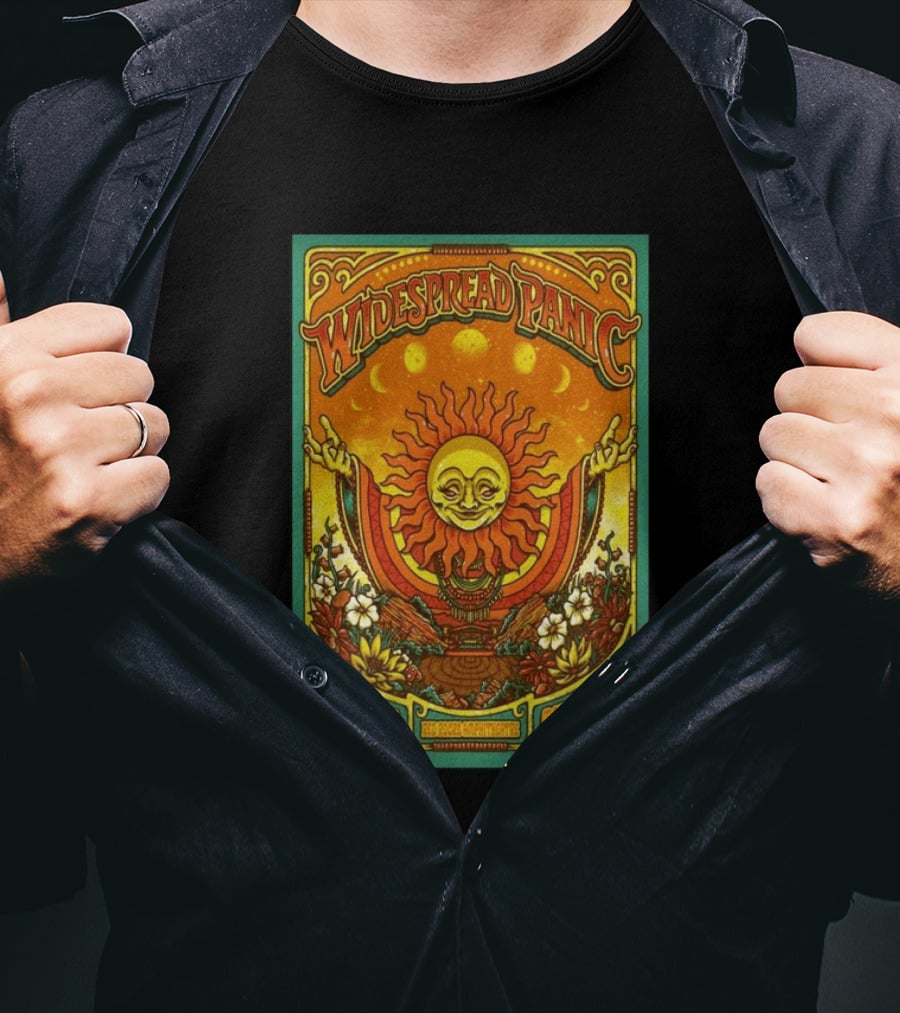 Widespread Panic Red Rocks June 26 28 2026 Morrison Colorado Sun And Moon T-Shirt