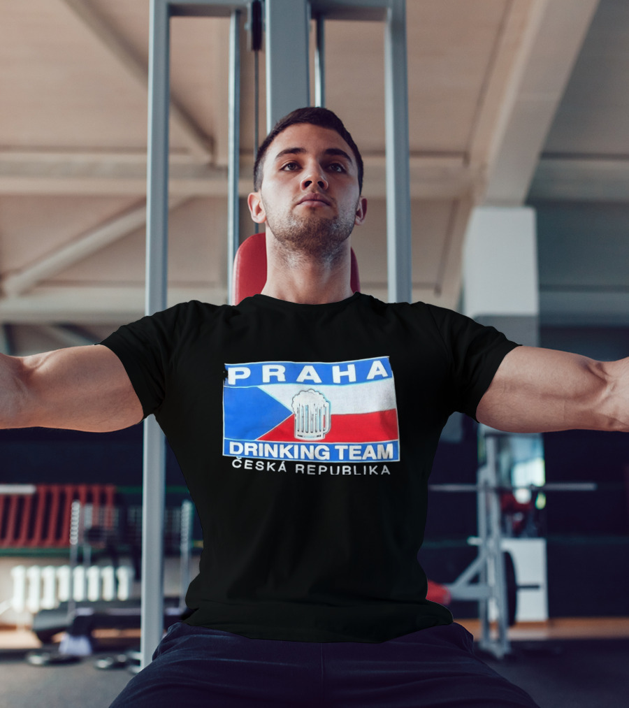 PRAHA Drinking Team Ceska Republika Flag Beer T-Shirt