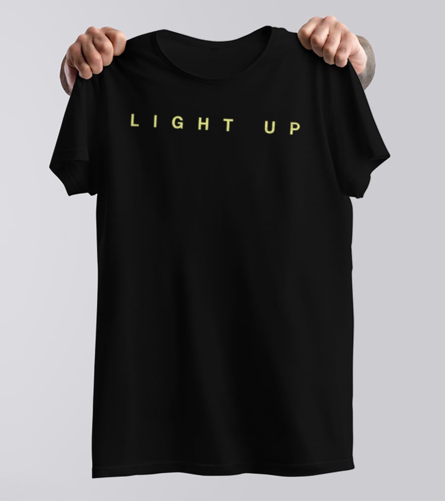 Kylie Minogue Light Up Neon Yellow Block Letters T-Shirt