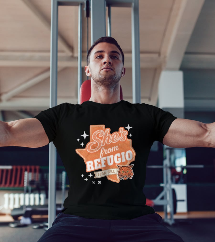 She's From Refugio I Can Tell Texas Wildcat Stars T-Shirt