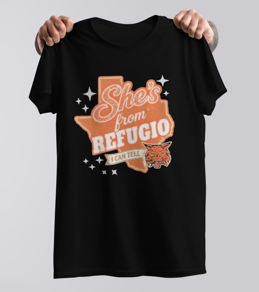 She's From Refugio I Can Tell Texas Wildcat Stars T-Shirt