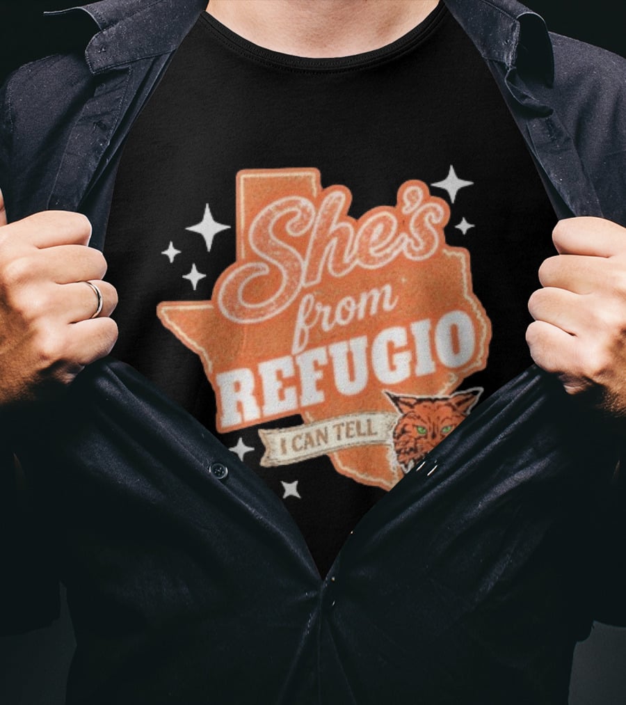 She's From Refugio I Can Tell Texas Wildcat Stars T-Shirt
