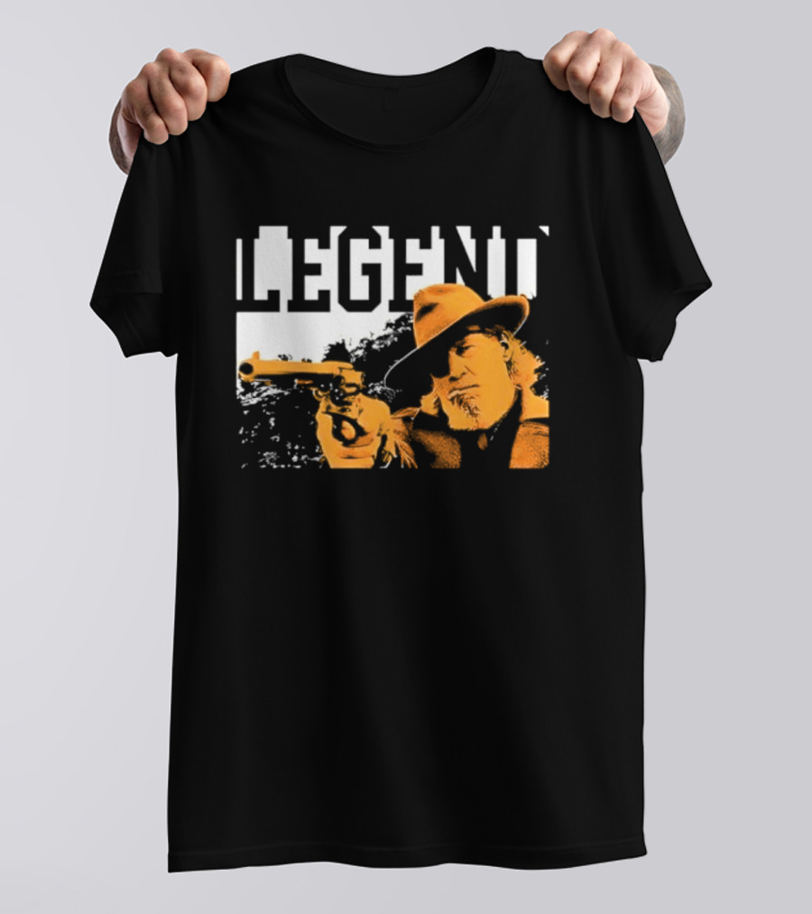 Legend Marshal Reuben J. Cogburn True Grit Icon With Hat And Gun T-Shirt