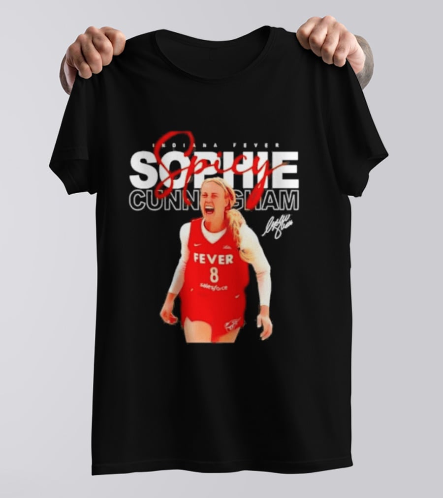 Sophie Cunningham Indiana Fever Spicy Basketball Player Number 8 T-Shirt