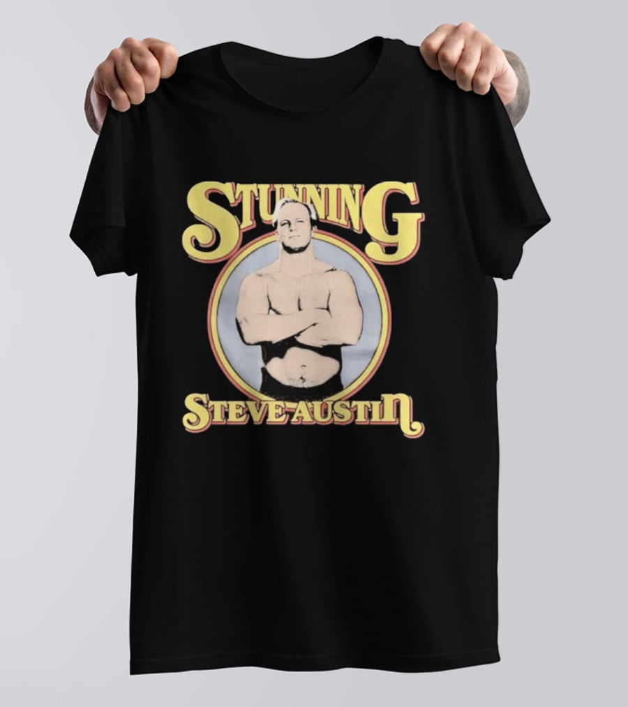 Stunning Steve Austin Professional Wrestling Iconic Pose T-Shirt