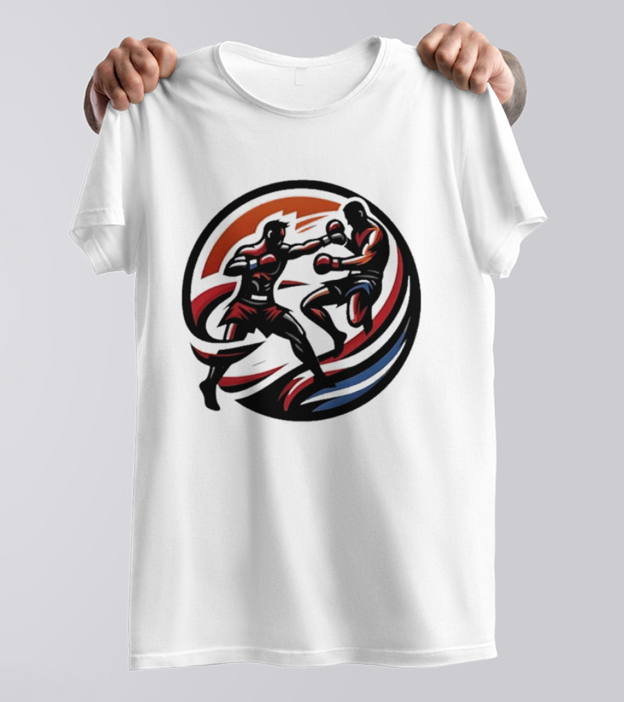 Boxing Fighters Dynamic Circle Rug T-Shirt