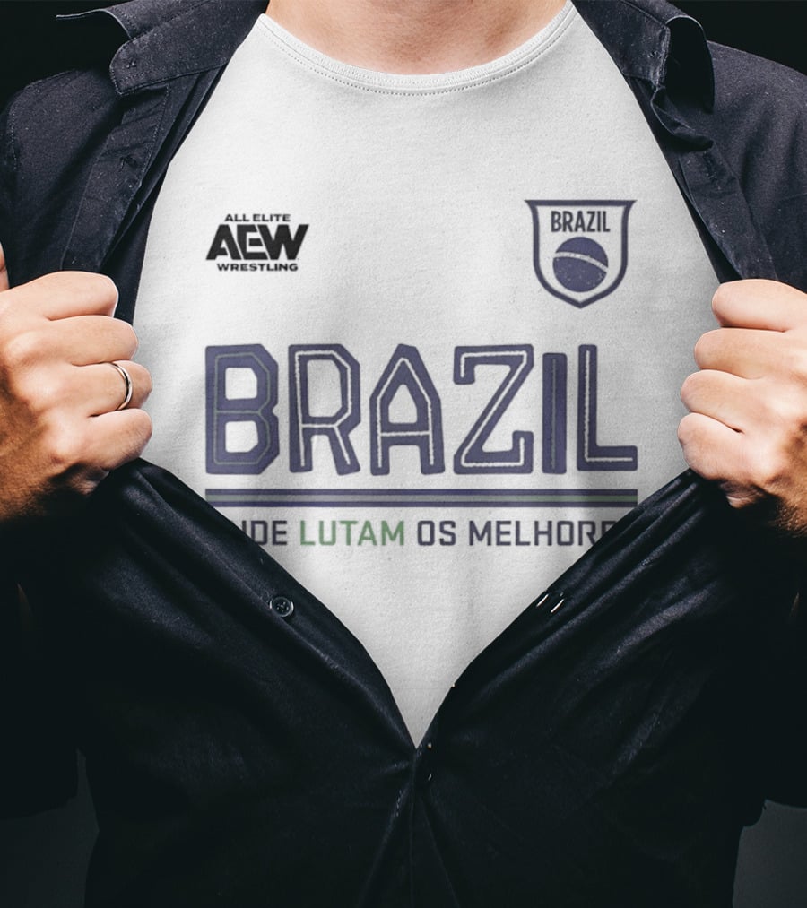All Elite Wrestling Brazil Onde Lutam Os Melhores AEW Bravi T-Shirt