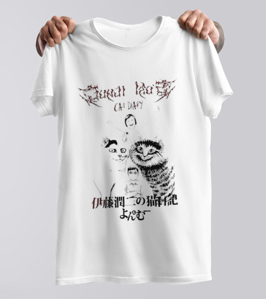 Junji Ito Cat Diary Yon Mu Welcome To House Of Horrors T-Shirt