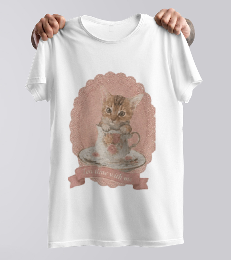 Adam Coquette Nicholas Galitzine Kitten Cat Tea Time With Me T-Shirt