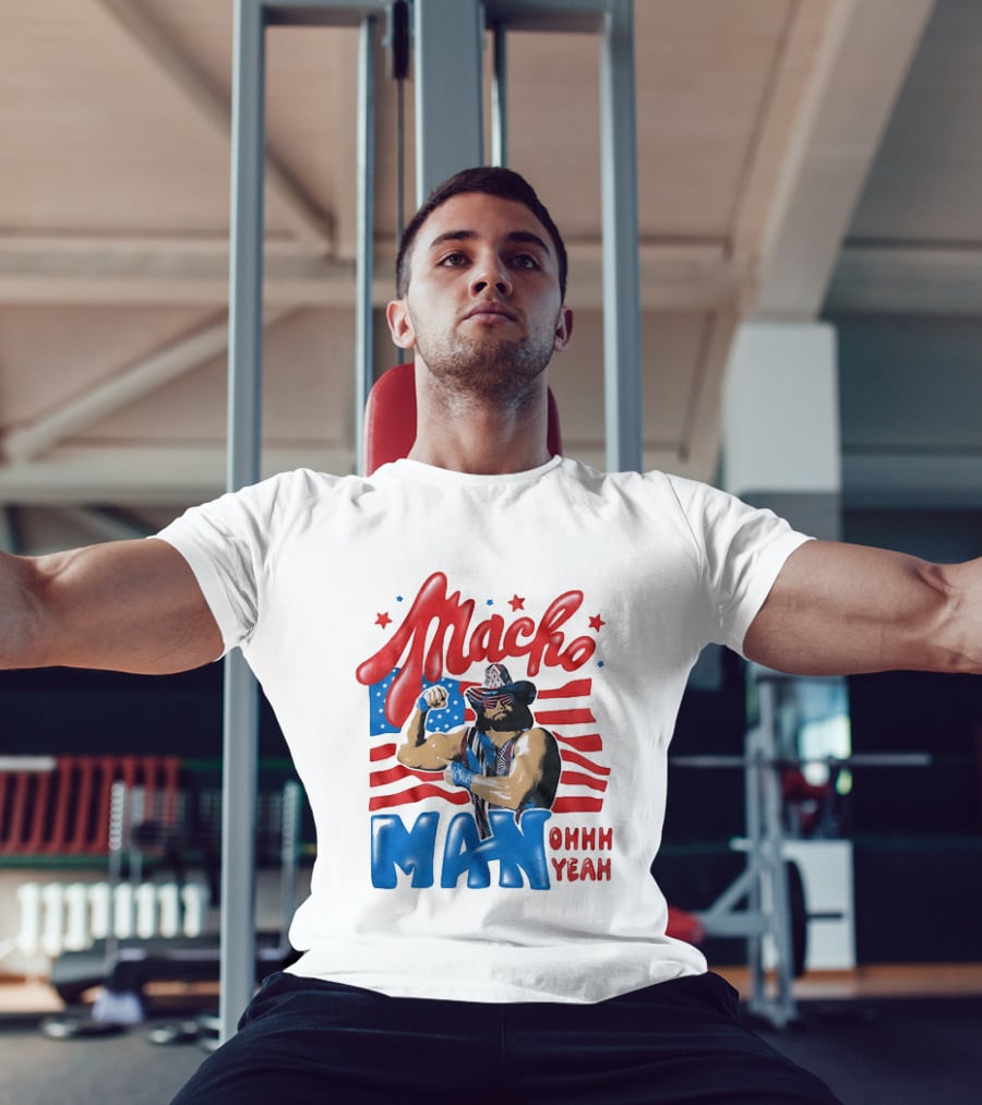 Macho Man Ohhh Yeah Patriotic Wrestling T-Shirt
