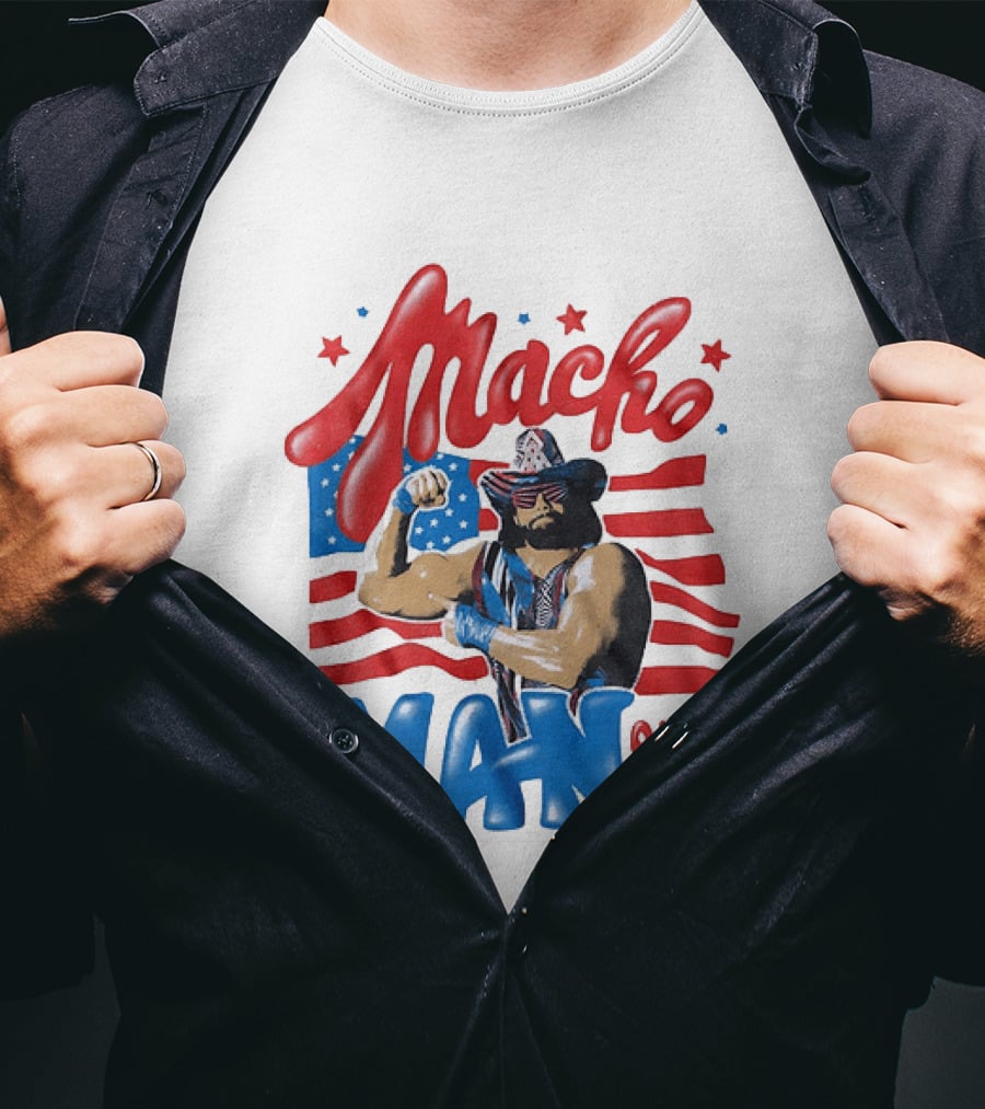 Macho Man Ohhh Yeah Patriotic Wrestling T-Shirt