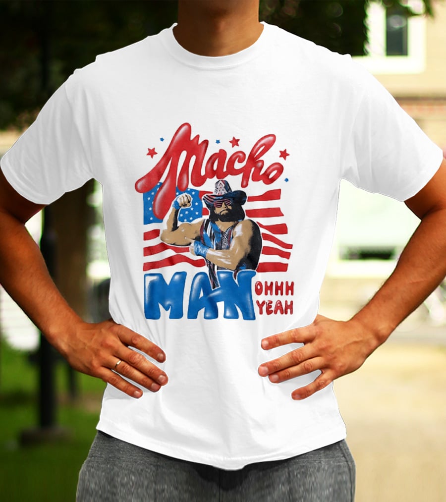Macho Man Ohhh Yeah Patriotic Wrestling T-Shirt