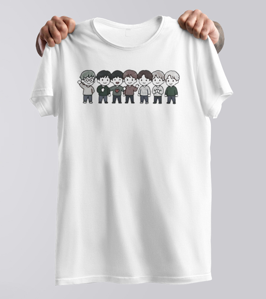 Paymoneywubby BTS Love Yourself ARMY Cartoon Characters T-Shirt