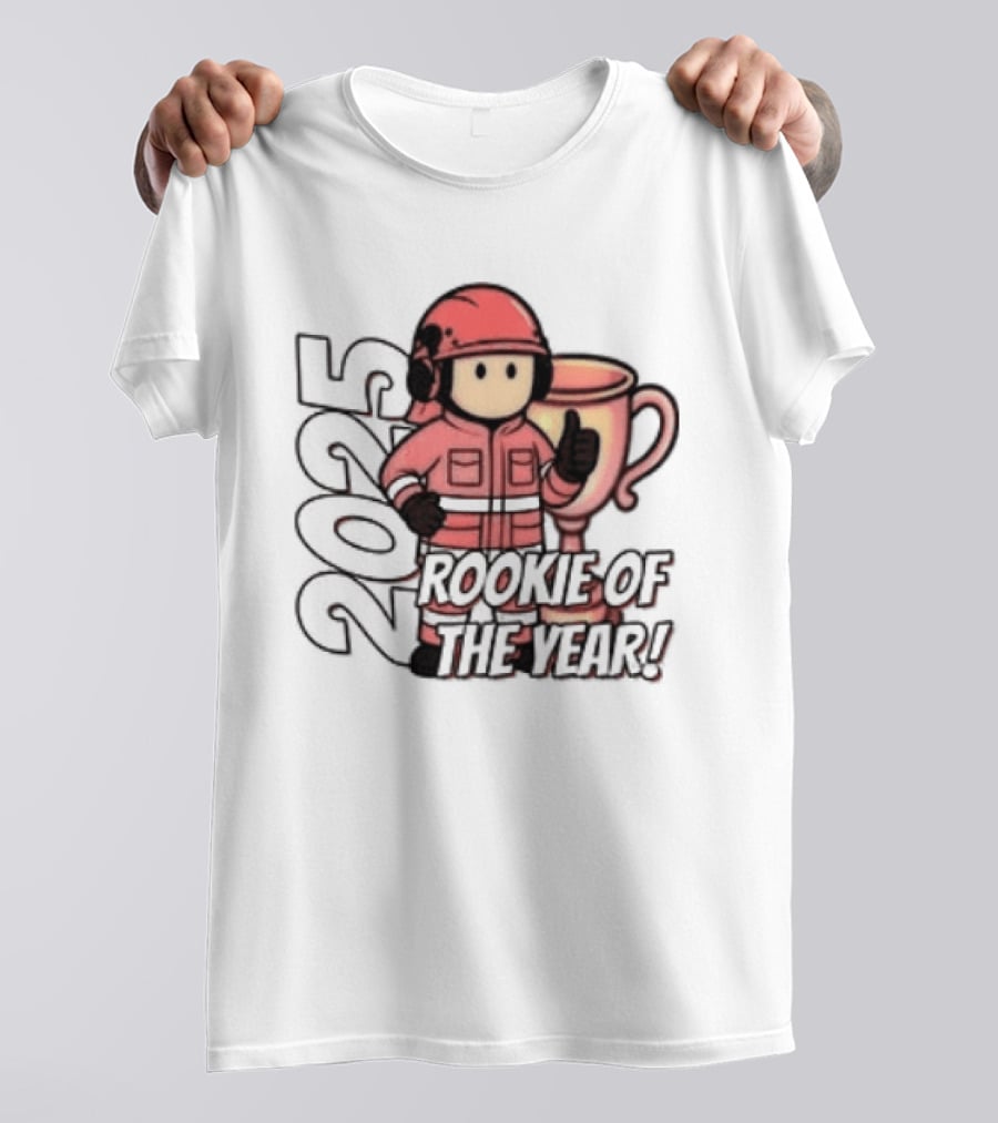 2025 Rookie Of The Year Fireman Trophy Orange Team T-Shirt