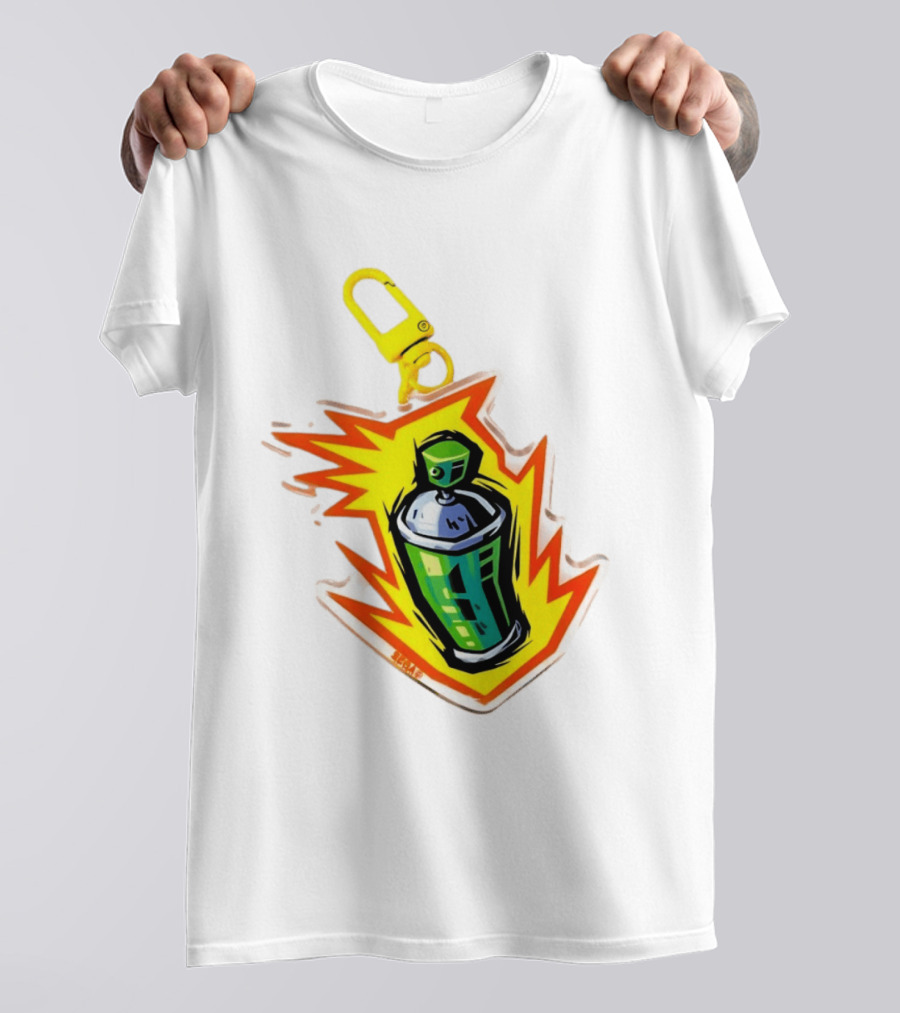 Tokyo To Tag Graffiti Spray Paint Can Yellow Burst Clip T-Shirt