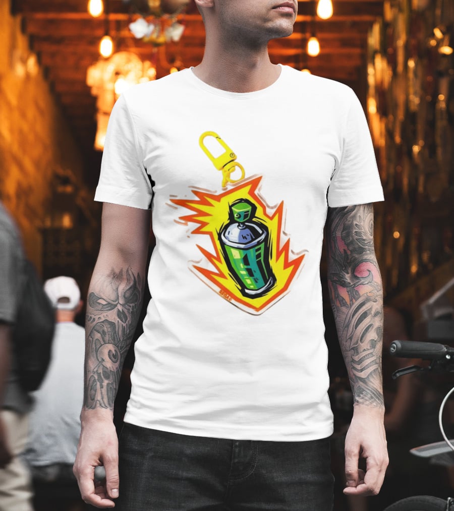 Tokyo To Tag Graffiti Spray Paint Can Yellow Burst Clip T-Shirt