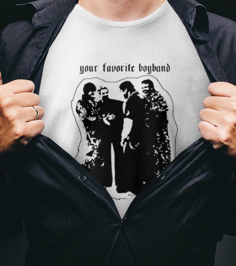 Your Favorite Boyband Silhouette Group Scene T-Shirt