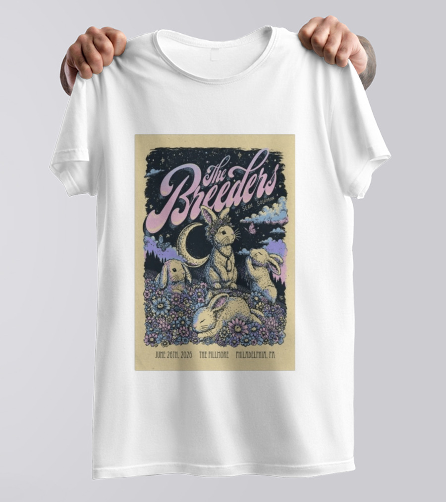 The Breeders June 26 2026 The Fillmore Philadelphia PA With Sean Solomon T-Shirt
