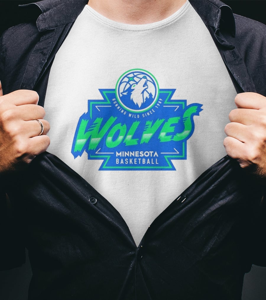 Wolves Minnesota Basketball Running Wild Since 1989 T-Shirt
