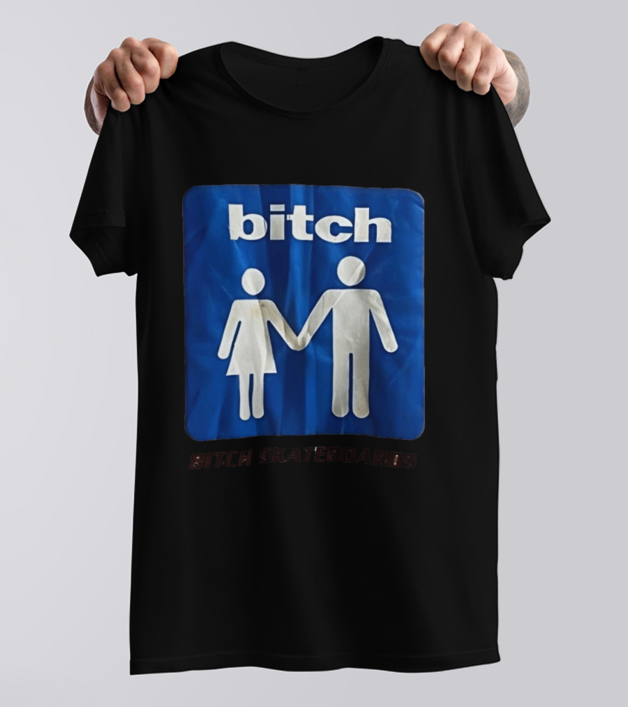 Bitch Skateboards Logo Holding Hands T-Shirt