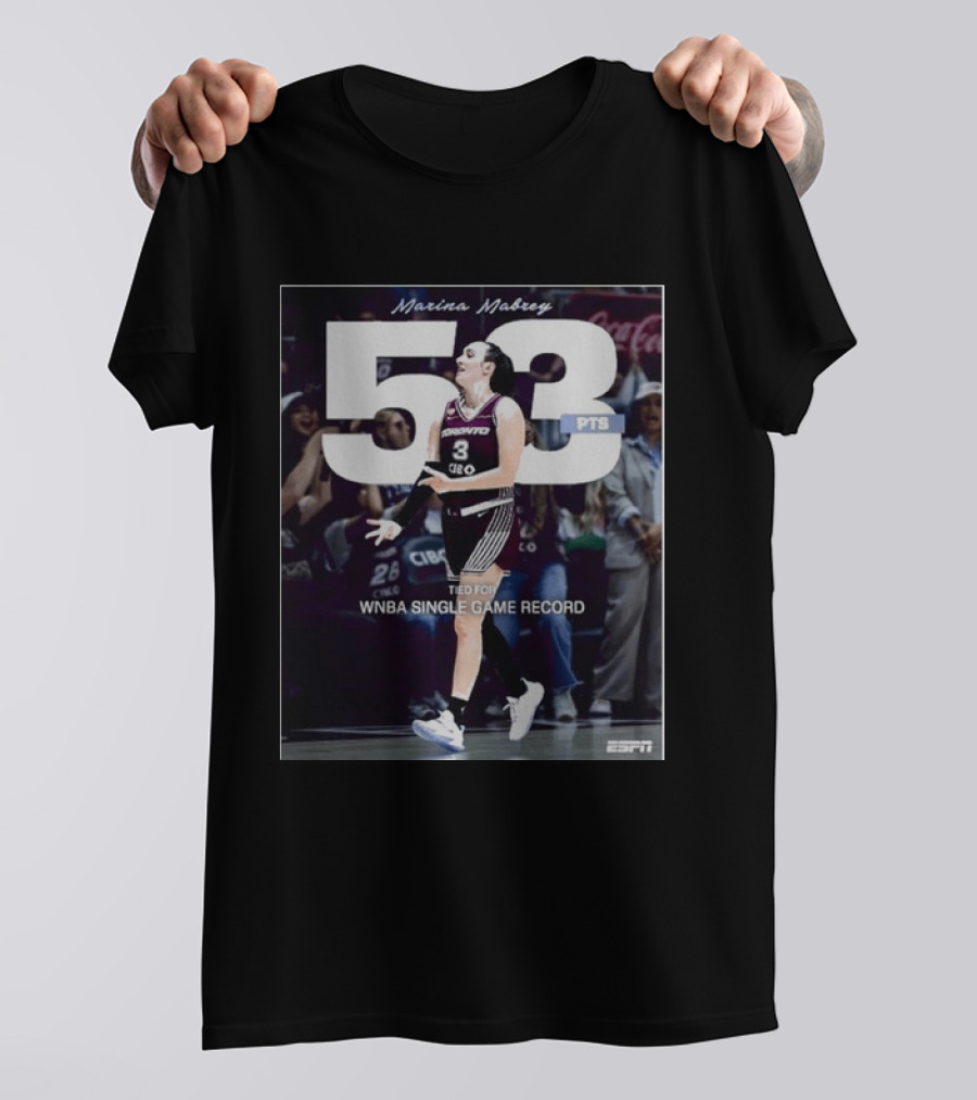 Marina Mabrey 53 Points Tied WNBA Single Game Record Toronto Basketball ESPN T-Shirt