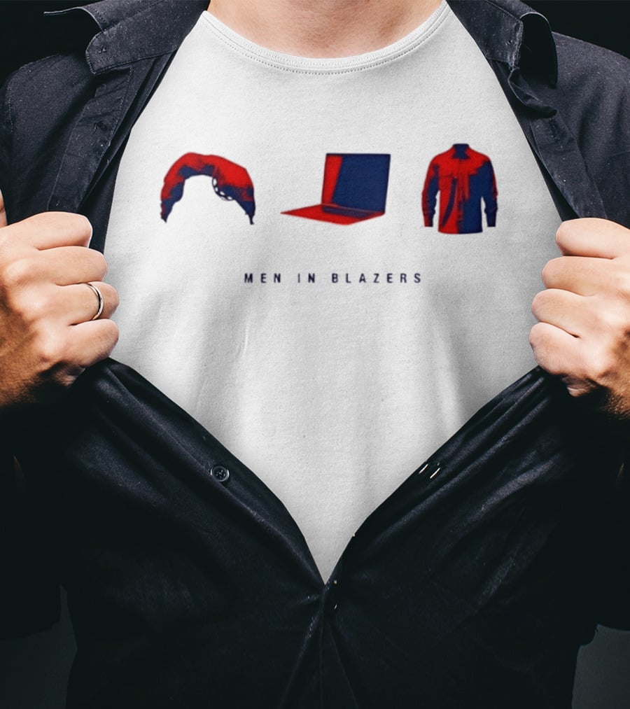 Men In Blazers Hairpiece Laptop Jacket T-Shirt