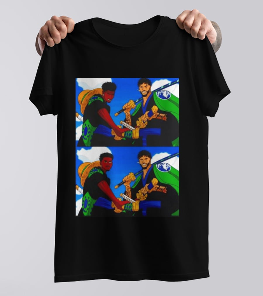 Edwards Luffy Towns Zoro Minnesota Timberwolves One Piece Crossover Fan T-Shirt