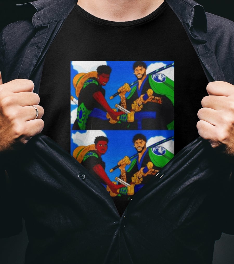 Edwards Luffy Towns Zoro Minnesota Timberwolves One Piece Crossover Fan T-Shirt